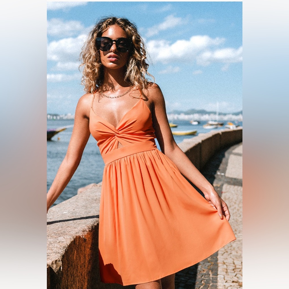 CupShe Rosalinda Slip Strap Cutout Dress - M